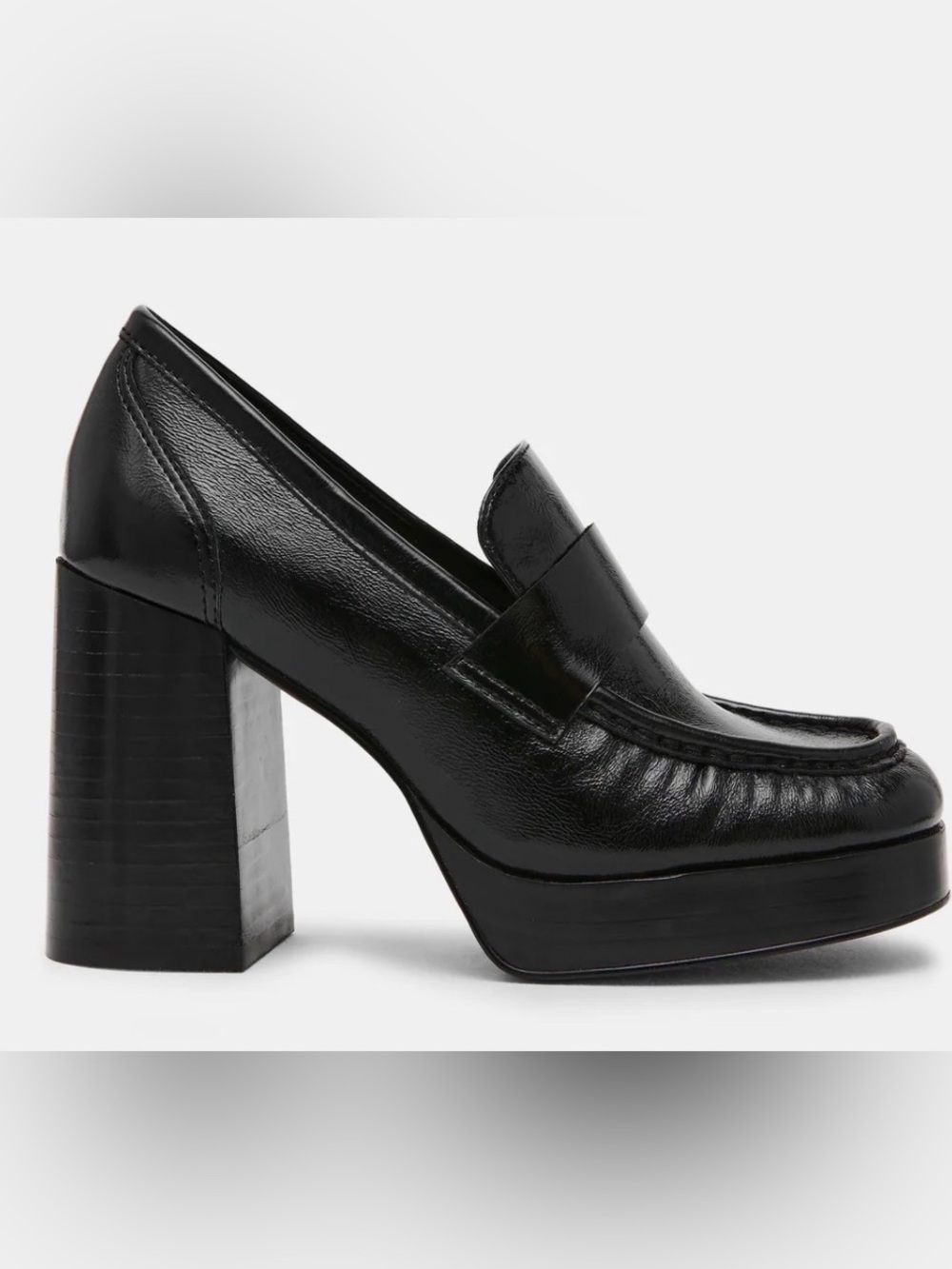 Steve Madden MUNDAY Black Leather, Size 9